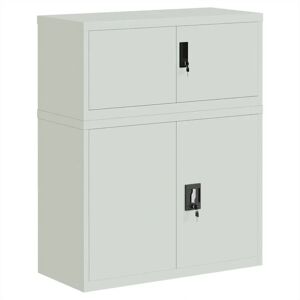 vidaXL Modèle 437214 - Armoire, Acier, Gris Clair - Armoire - Publicité vidaXL Modèle 437214 - Armoire, Acier, Gris Clair - Armoire - Publicité
