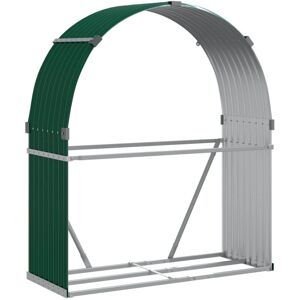 vidaXL Firewood Shelter Galvanized Steel - Firewood Storage Shelter vidaXL Firewood Shelter Galvanized Steel - Firewood Storage Shelter