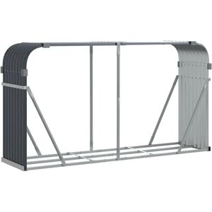 vidaXL Log Holder 180x45x100 cm Steel Anthracite vidaXL Log Holder 180x45x100 cm Steel Anthracite