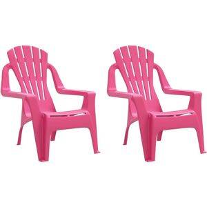 vidaXL Pink Kinder Gartensessel Set 2 Stück - Gartenstuhl für Kinder vidaXL Pink Kinder Gartensessel Set 2 Stück - Gartenstuhl für Kinder