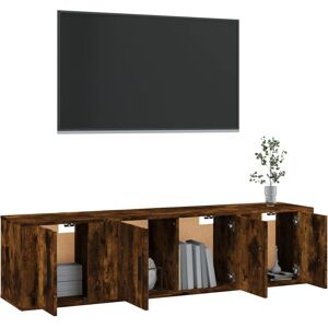vidaXL 3 Piece TV Cabinet Set Smoked Oak - TV Cabinet vidaXL 3 Piece TV Cabinet Set Smoked Oak - TV Cabinet