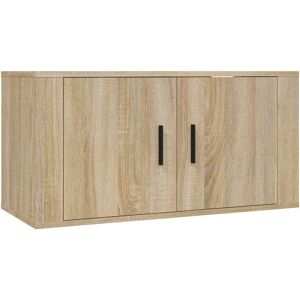Maisonchic 2-osainen puinen TV-hylly - Sonoma tammi Seinään kiinnitettävä Maisonchic 2-osainen puinen TV-hylly - Sonoma tammi Seinään kiinnitettävä