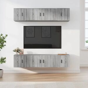 vidaXL Wall-Mount TV Set - Space Saving Modern Media Storage vidaXL Wall-Mount TV Set - Space Saving Modern Media Storage