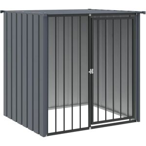vidaXL Dog House with Roof - Galvanised Steel - Black - 110x103x109 cm vidaXL Dog House with Roof - Galvanised Steel - Black - 110x103x109 cm