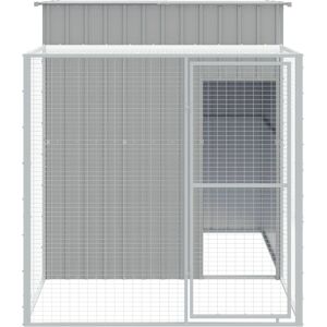 vidaXL Chicken Cage With Run Light Grey - Chicken Cage vidaXL Chicken Cage With Run Light Grey - Chicken Cage
