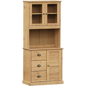 vidaXL Highboard VIGO - Rustic Pine Wood Storage - Highboard - 78x40x175 cm vidaXL Highboard VIGO - Rustic Pine Wood Storage - Highboard - 78x40x175 cm