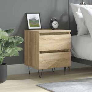 vidaXL Sonoma Oak Bedside Cabinet - 2-drawer Nightstand vidaXL Sonoma Oak Bedside Cabinet - 2-drawer Nightstand