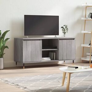 vidaXL Grey Sonoma TV Stand with 4 Compartments - TV Type vidaXL Grey Sonoma TV Stand with 4 Compartments - TV Type