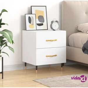 vidaXL Bedside Cabinet White - Spacious, Modern, Durable vidaXL Bedside Cabinet White - Spacious, Modern, Durable