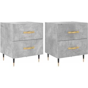 vidaXL Bedside Cabinets Concrete Grey 2 pcs - Bedside Cabinets vidaXL Bedside Cabinets Concrete Grey 2 pcs - Bedside Cabinets