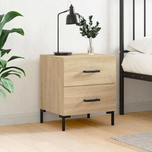 vidaXL Bedside Table Sonoma Oak - Modern, Engineered Wood, Storage, Stable Design vidaXL Bedside Table Sonoma Oak - Modern, Engineered Wood, Storage, Stable Design