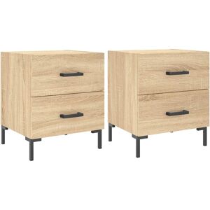 vidaXL Bedside Cabinets - Sonoma Oak - 2 pcs - 40x35x47.5 cm - Bedside cabinet vidaXL Bedside Cabinets - Sonoma Oak - 2 pcs - 40x35x47.5 cm - Bedside cabinet