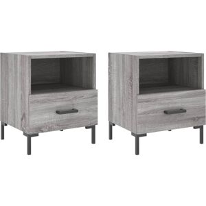 vidaXL Natbord - Ingeniørtræ Grå Sonoma - Natbord vidaXL Natbord - Ingeniørtræ Grå Sonoma - Natbord