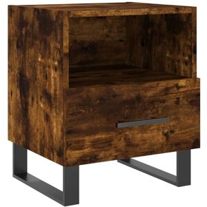 vidaXL Bedside Cabinet Smoked Oak 40x35x47.5 cm Engineered Wood - Bedside Cabinet vidaXL Bedside Cabinet Smoked Oak 40x35x47.5 cm Engineered Wood - Bedside Cabinet