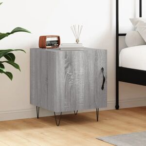 vidaXL Grey Sonoma Bedside Cabinet - Bedside Cabinet, 40x40x50 cm vidaXL Grey Sonoma Bedside Cabinet - Bedside Cabinet, 40x40x50 cm