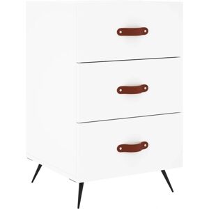 vidaXL White Bedside Cabinet - 40x40x66 cm - Bedside Table vidaXL White Bedside Cabinet - 40x40x66 cm - Bedside Table