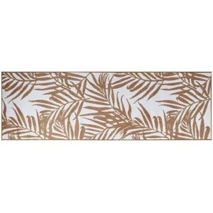 vidaXL Outdoor Rug Brown and White 80x250 cm Reversible - Outdoor Rug vidaXL Outdoor Rug Brown and White 80x250 cm Reversible - Outdoor Rug
