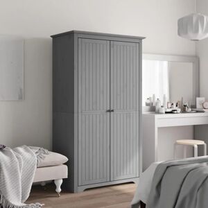 vidaXL Wardrobe BODO Grey - Wardrobe, French style, Solid pine, 101x52x176.5 cm vidaXL Wardrobe BODO Grey - Wardrobe, French style, Solid pine, 101x52x176.5 cm