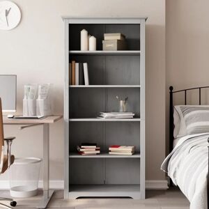 vidaXL BODO Grey Solid Wood Pine 5-Tier Bookcase - Bookcase vidaXL BODO Grey Solid Wood Pine 5-Tier Bookcase - Bookcase