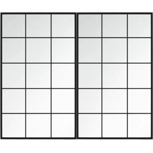 vidaXL Wall Mirror 2 pcs Black 100x60 cm - Wall Mirror vidaXL Wall Mirror 2 pcs Black 100x60 cm - Wall Mirror