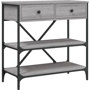 vidaXL Grey Sonoma Console Table - 75x34.5x75 cm vidaXL Grey Sonoma Console Table - 75x34.5x75 cm