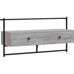 vidaXL Wall-mounted Grey Sonoma TV Cabinet - TV unit with storage vidaXL Wall-mounted Grey Sonoma TV Cabinet - TV unit with storage