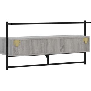 vidaXL Wall-mounted Grey Sonoma TV Cabinet - TV unit with storage vidaXL Wall-mounted Grey Sonoma TV Cabinet - TV unit with storage