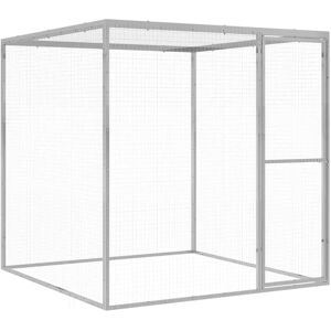 vidaXL Chicken Cage with Run - Galvanized Steel - 117x1221x123 cm vidaXL Chicken Cage with Run - Galvanized Steel - 117x1221x123 cm