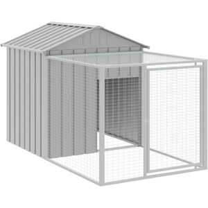 VidaXL Chicken Cage with Run Light Grey - Chicken Cage with Run - Farm Chicken Run VidaXL Chicken Cage with Run Light Grey - Chicken Cage with Run - Farm Chicken Run
