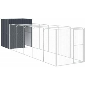 vidaXL Dog House with Run Galvanised Steel Large - Dog Kennel & Run vidaXL Dog House with Run Galvanised Steel Large - Dog Kennel & Run