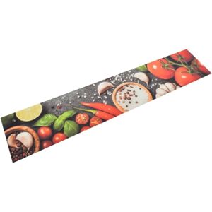 vidaXL Keukenmat Wasbaar Groenten 60x300 cm Fluweel Multicolor - Keukenmat vidaXL Keukenmat Wasbaar Groenten 60x300 cm Fluweel Multicolor - Keukenmat