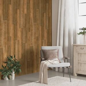 vidaXL Wall Panels Wood Look Brown PVC 4.12 m² - Wall Covering vidaXL Wall Panels Wood Look Brown PVC 4.12 m² - Wall Covering