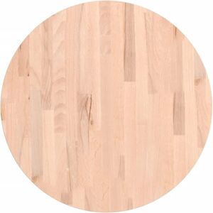 vidaXL Table Top Ø60x2.5 cm Round Solid Wood Beech - Table Top vidaXL Table Top Ø60x2.5 cm Round Solid Wood Beech - Table Top