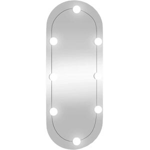 vidaXL 30x70cm Oval Wall Mirror with LED Lights - Makeup Vanity vidaXL 30x70cm Oval Wall Mirror with LED Lights - Makeup Vanity