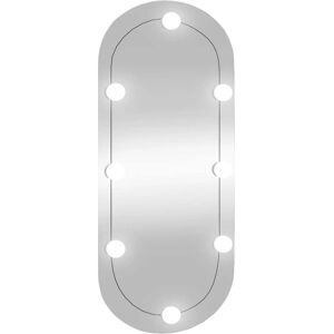 vidaXL Wall Mirror with LED Lights 35x80 cm Oval - Wall Mirror vidaXL Wall Mirror with LED Lights 35x80 cm Oval - Wall Mirror