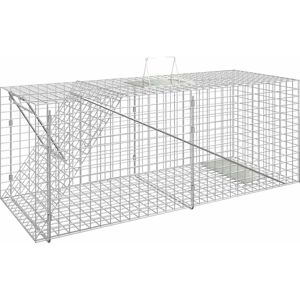 vidaXL Animal Trap - Galvanized Iron Humane Rat & Cat Cage vidaXL Animal Trap - Galvanized Iron Humane Rat & Cat Cage