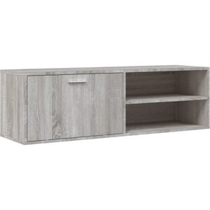 vidaXL 120x34x37 Grey Sonoma Engineered Wood TV Cabinet vidaXL 120x34x37 Grey Sonoma Engineered Wood TV Cabinet