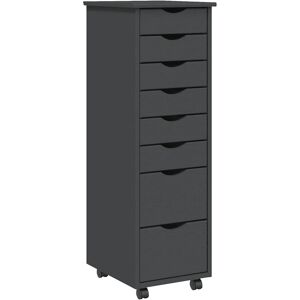 vidaXL Grey 34x39x103cm Office Cabinet with Drawers vidaXL Grey 34x39x103cm Office Cabinet with Drawers