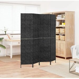 vidaXL Black 163x180 cm Water Hyacinth Room Divider - Room Divider vidaXL Black 163x180 cm Water Hyacinth Room Divider - Room Divider