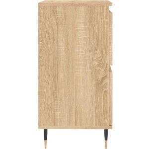 vidaXL Sonoma Oak 3-Piece White Sideboard Set - Sideboard Storage Cupboard vidaXL Sonoma Oak 3-Piece White Sideboard Set - Sideboard Storage Cupboard