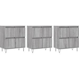 vidaXL Sideboard Grau Sonoma - Sideboard, Holzwerkstoff, Modernes Design vidaXL Sideboard Grau Sonoma - Sideboard, Holzwerkstoff, Modernes Design