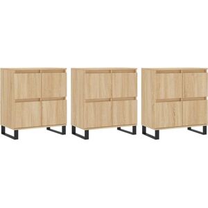 vidaXL Conjunto de 3 aparadores en roble Sonoma - Salón vidaXL Conjunto de 3 aparadores en roble Sonoma - Salón