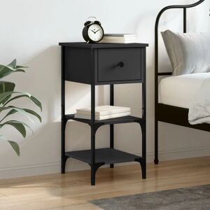 vidaXL Bedside Cabinet Black 34x36x70 cm Engineered Wood - Bedside Cabinet vidaXL Bedside Cabinet Black 34x36x70 cm Engineered Wood - Bedside Cabinet