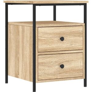 vidaXL Sonoma Oak Bedside Cabinet - 44x45x60 cm - Engineered Wood vidaXL Sonoma Oak Bedside Cabinet - 44x45x60 cm - Engineered Wood