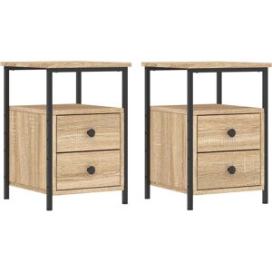 vidaXL Sonoma Eichen Nachttisch Set aus 2 vidaXL Sonoma Eichen Nachttisch Set aus 2