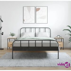 vidaXL Bedside Cabinets Sonoma Oak Black - Bedside Table Set vidaXL Bedside Cabinets Sonoma Oak Black - Bedside Table Set