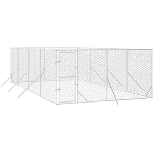 vidaXL 4x8x2 m Outdoor Dog Kennel - Galvanized Steel Pet Cage vidaXL 4x8x2 m Outdoor Dog Kennel - Galvanized Steel Pet Cage