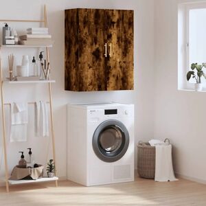 vidaXL Wall Mounted Cabinet Smoked Oak - Wall Mounted Storage Cabinet - 69.5x34x90 cm vidaXL Wall Mounted Cabinet Smoked Oak - Wall Mounted Storage Cabinet - 69.5x34x90 cm