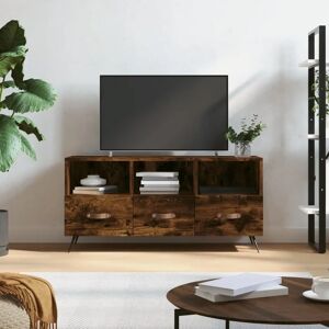 vidaXL TV Cabinet Smoked Oak 102x36x50 cm Engineered Wood - TV Cabinet vidaXL TV Cabinet Smoked Oak 102x36x50 cm Engineered Wood - TV Cabinet