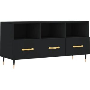 vidaXL Black Engineered Wood TV Cabinet - TV Stand, Media Unit, Sideboard vidaXL Black Engineered Wood TV Cabinet - TV Stand, Media Unit, Sideboard
